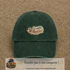 Casquette baseball Vert foncé délavé 100% coton avec visuel Ça suffit Maurice avec personnage 5 cm - image produit principale