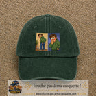 Casquette baseball Vert foncé délavé 100% coton avec visuel Humour odeur 7 cm - image produit principale