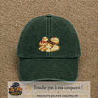 Casquette Vert foncé délavé 100% coton avec motif Pâtisseries gourmandes 7 cm - image principale