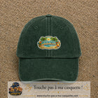 Casquette Vert foncé délavé motif Plage tropicale Beach 5 cm - vue principale
