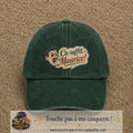 Casquette baseball Vert foncé délavé 100% coton avec visuel Ça suffit Maurice avec personnage 7 cm - image produit principale