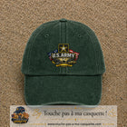 Casquette Vert foncé délavé motif Emblème U.S. Army 7 cm - vue principale