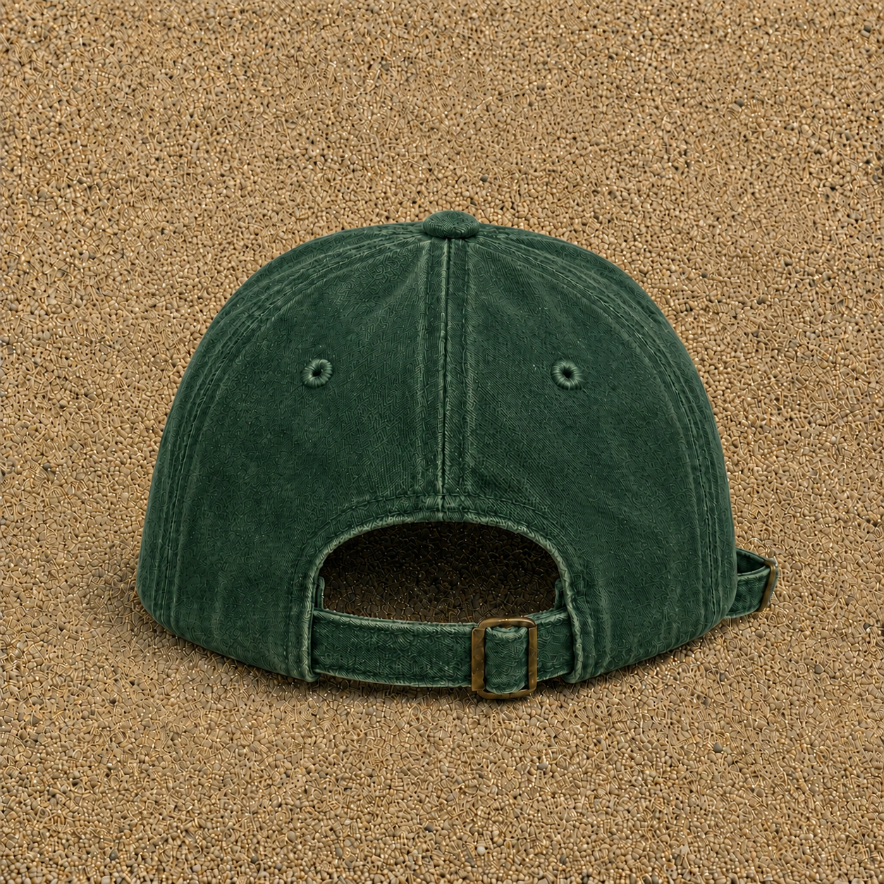 Casquette Vert foncé délavé 100% coton style baseball