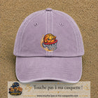Image principale produit79grosVI - casquette Violet délavé avec visuel Ballon basket panier 7 cm