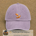 Casquette Violet délavé motif Travail du bois logo 5 cm