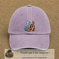 Image principale casquette Violet délavé avec motif Mousqueton de montagne 7 cm