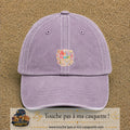 Casquette Violet délavé avec motif Merci les Mariés en 5 cm – vue principale