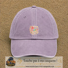 Casquette Violet délavé avec motif Merci les Mariés en 5 cm – vue principale