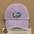 Casquette Violet délavé avec motif Agénor fan de foot en 7 cm – vue principale