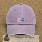 Casquette Violet délavé avec motif Licorne et dragon sur un nuage en 7 cm – vue principale