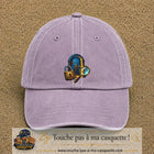 Casquette Violet délavé avec motif Porte mystérieuse avec cadenas en 7 cm – vue principale