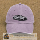 Casquette Violet délavé avec motif Voiture sportive en 7 cm – vue principale