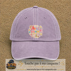 Casquette Violet délavé avec motif Merci les Fiancés en 7 cm – vue principale