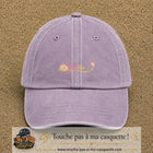 Casquette Violet délavé avec motif Prénom Nadia fleuri en 3 cm – vue principale