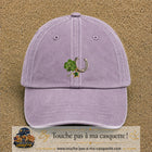 Image principale casquette Violet délavé avec motif Trèfle et fer à cheval 5 cm