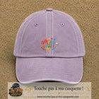 Casquette Violet délavé avec motif Merci Prof coloré en 5 cm – vue principale