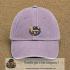 Casquette Violet délavé avec motif Prénom Daevin dans le système solaire en 5 cm – vue principale