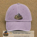 Image principale casquette Violet délavé avec motif Montagne et boussole 7 cm