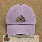 Image principale casquette Violet délavé avec motif Montagne et boussole 7 cm
