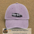 Casquette Violet délavé avec motif Voiture sportive en 5 cm – vue principale