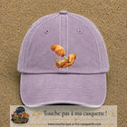 Casquette Violet délavé motif Travail du bois logo 7 cm