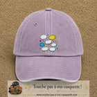 Casquette Violet délavé motif Bulles de bande dessinée logo 7 cm