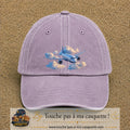 Image principale casquette Violet délavé avec motif Avion dans les nuages 7 cm