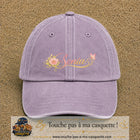 Casquette Violet délavé avec motif Prénom Sonia fleuri en 5 cm – vue principale