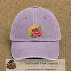 Casquette Violet délavé motif Abeille et miel logo 7 cm