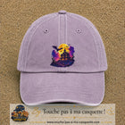 Casquette Violet délavé motif Manoir hanté logo 7 cm