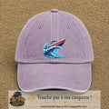 Casquette Violet délavé avec motif Bateau à moteur sur vague en 7 cm – vue principale