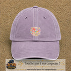 Casquette Violet délavé avec motif Merci les Fiancés en 5 cm – vue principale