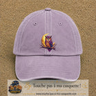 Casquette Violet délavé motif Hibou lune logo 7 cm