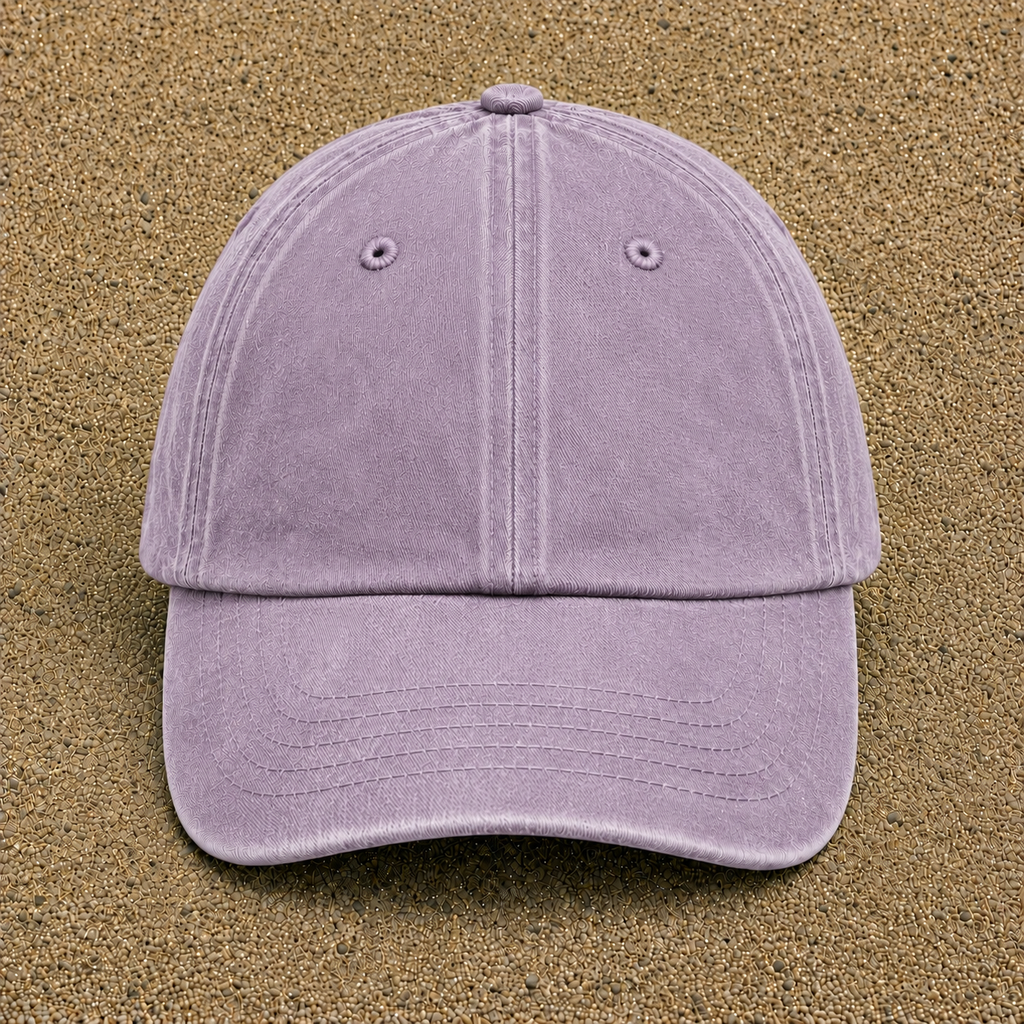 Vue complémentaire casquette Violet délavé - motif Dune du désert