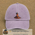 Image principale casquette Violet délavé avec motif Volcan en éruption 7 cm