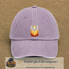 Casquette Violet délavé motif Colombe lumineuse logo 7 cm
