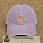 Casquette Violet délavé avec motif Merci coach multisport en 7 cm – vue principale