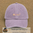 Casquette Violet délavé avec motif Prénom Sonia fleuri en 3 cm – vue principale