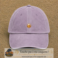 Casquette Violet délavé motif Chope de bière logo 3 cm