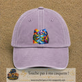 Image principale casquette Violet délavé avec motif Rivière de montagne 7 cm