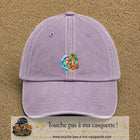 Casquette Violet délavé motif Glace tropicale logo 5 cm