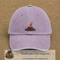 Image principale casquette Violet délavé avec motif Cratère fumant 7 cm