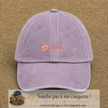 Casquette Violet délavé avec motif Prénom Valérie fleuri en 3 cm – vue principale