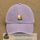 Casquette Violet délavé motif Lapin sous la lune logo 5 cm