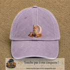 Image principale casquette Violet délavé avec motif Renard de lune 7 cm