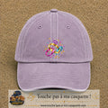 Casquette Violet délavé motif Alliances festives logo 7 cm