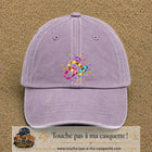 Casquette Violet délavé motif Alliances festives logo 7 cm
