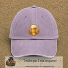 Casquette Violet délavé motif Chope de bière logo 7 cm