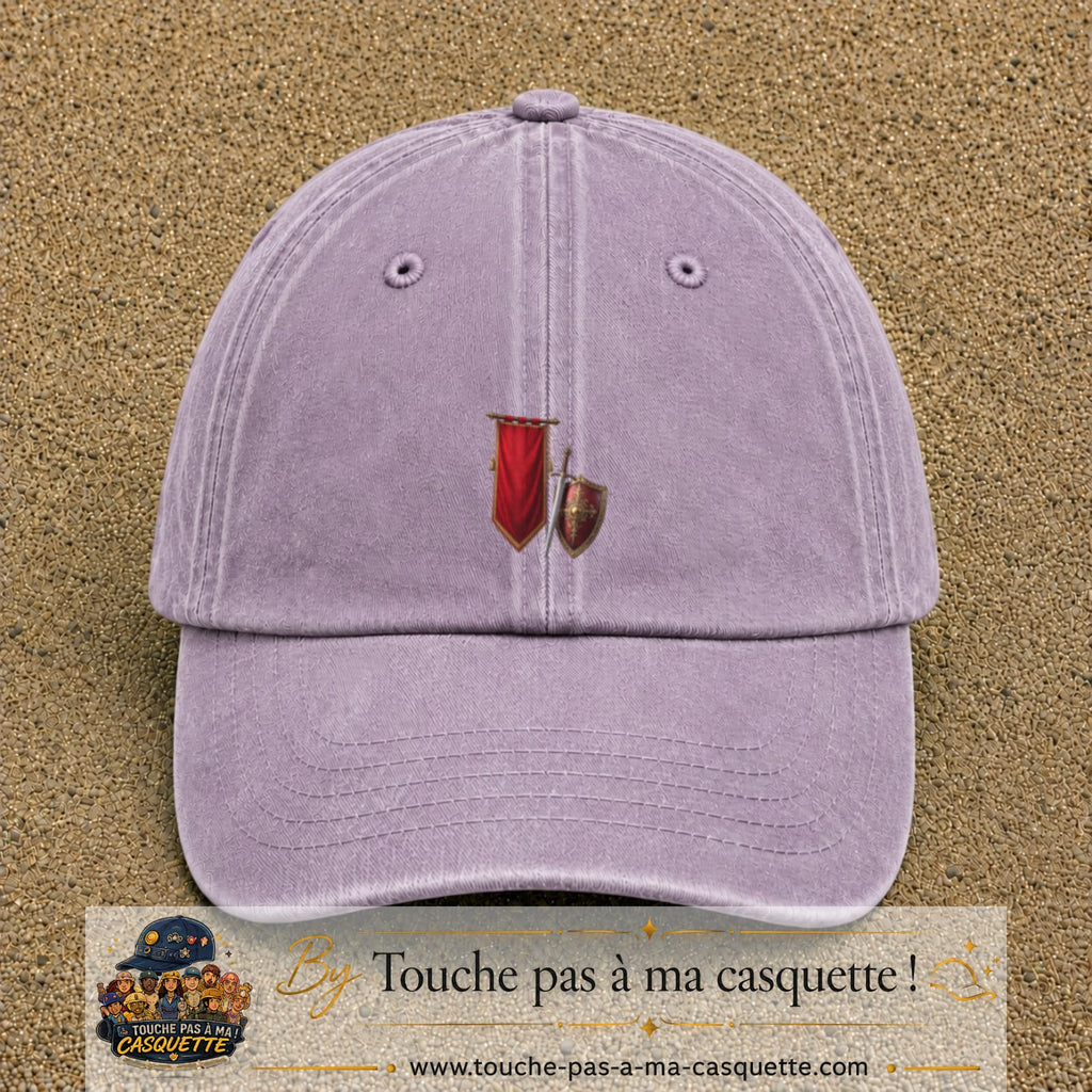Image principale casquette Violet délavé avec motif Bouclier médiéval 5 cm