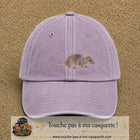 Image principale produit73grosVI - casquette Violet délavé avec visuel Souris 7 cm